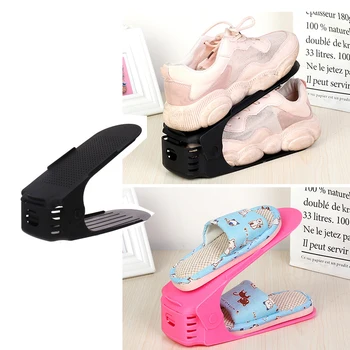 

16Pcs Double Shoe Organizer Modern Shoes Rack Shoe Storage Cleaning Cabinet Shoes Organizers Convenient Rangement Stand Shelf