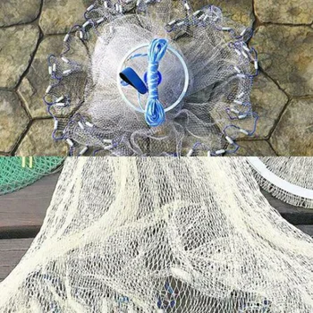 

Fishing Net Aluminum Ring USA Catch Catcher Portable Tool Outdoor Hand Throw FOU99