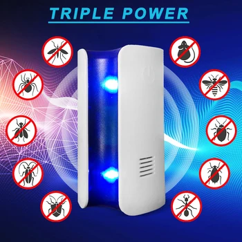 

Multi-function Ultrasonic Electronic Repeller Repels Mice Bugs Home Insect Repellent Killer Bread Type Mosquitoes Spiders