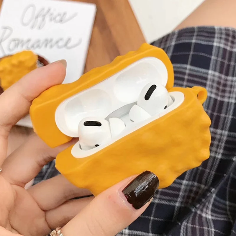 Милый 3D Куриный самородок сладкий и кислый соус силиконовый чехол для наушников для Apple New AirPods Pro Беспроводная bluetooth-гарнитура