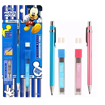 

Disney Cartoon Stationery Set Automatic pencil + automatic pencil refill + eraser Mickey Minnie school supplies Style random