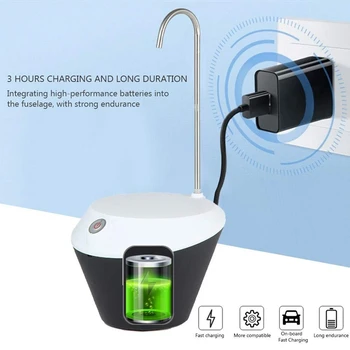 

Water Bottle Dispenser Pump Automatic Electric Drinking Water Jug Pump- USB Rechargeable Li-Ion - Ultra-Hygienic BPA-Free Water