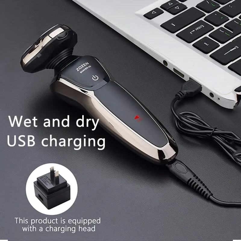 4D электробритва с тремя ножами для мытья тела перезаряжаемая бритва с USB электрическая «Умная» бритва мужской многофункциональный нож для бороды