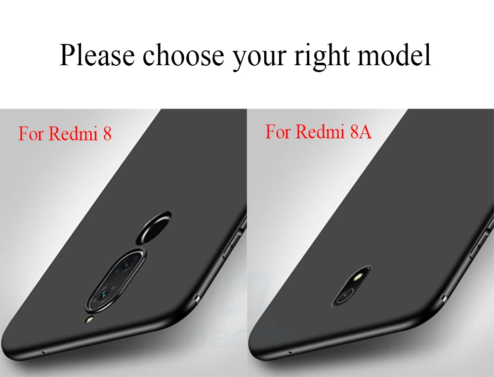 Hacrin чехол для Xiaomi Redmi 8 чехол мягкий тонкий из ТПУ противоударный матовый чехол для Xiaomi Redmi 8A 8 A чехол Полный защитный бампер