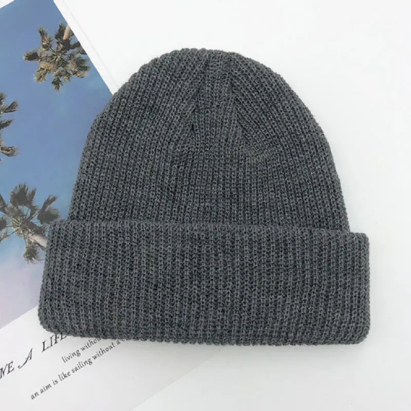 hemp grey Новая Зимняя шерстяная шапка, короткая шапка yuppie, мужская шапка помещика, шапка из кожи дыни, вязаная женская шапка - Цвет: hemp grey