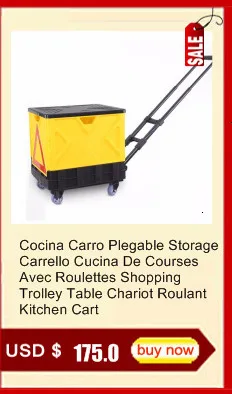 La Compra Pieghevole Carrito De Carro Storage Table Shopping Trolley Mesa Cocina Carrello Cucina Chariot Roulant Kitchen Cart