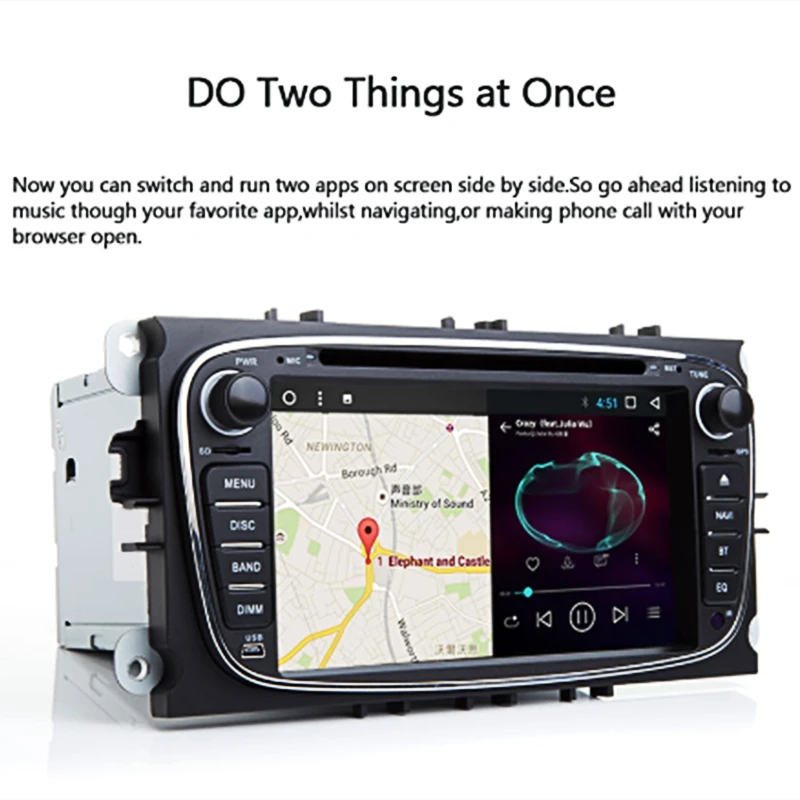 Авторадио 2 Din Android 8,1 автомобильный dvd-плеер для Ford Focus 2 3S-Max C-Max Mondeo 4 Galaxy Kuga 2008-2010 gps навигация головное устройство