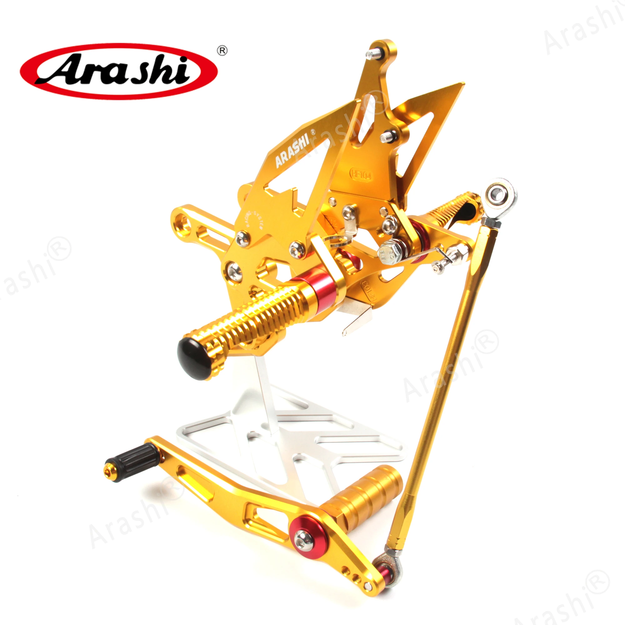 Arashi CNC Регулируемые подножки для YAMAHA YZF R1 2009 2010 2011 2012 YZF-R1 подножки Rider Rearset подставка для ног