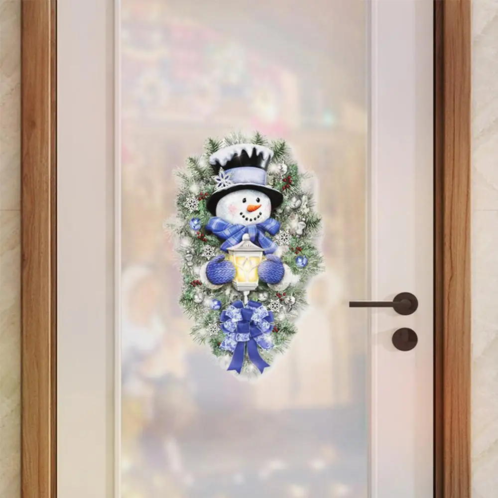 

Christmas Sticker Snowman Glass Door Window Showcase Decoration Self-Adhesive Electrostatic Wall Sticker Waterproof Pvc Sticker