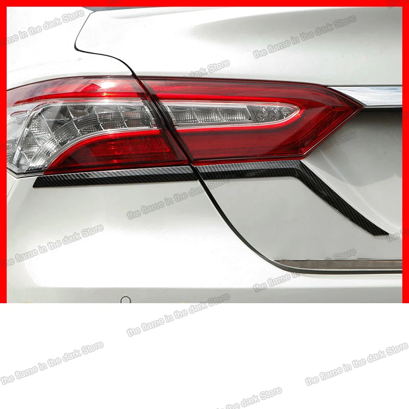 Углеродное волокно Abs Автомобильный задний фонарь рамка обрезания для toyota camry 2019