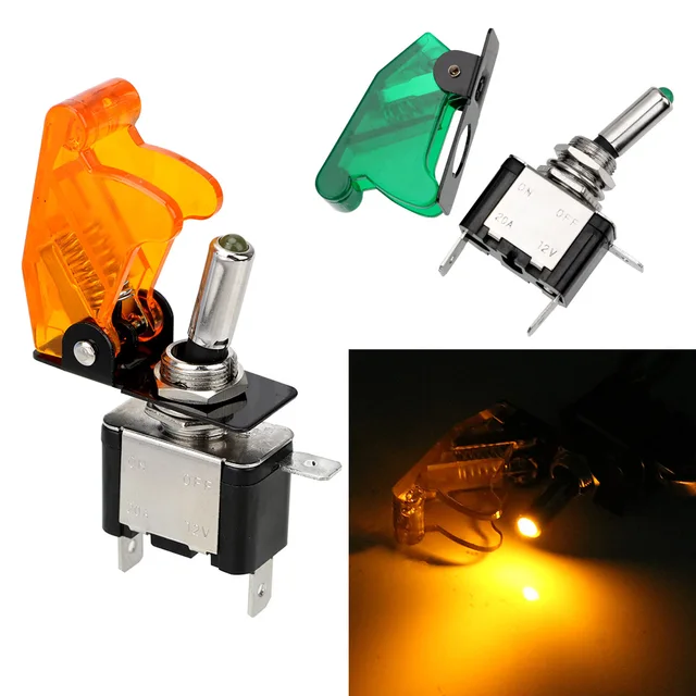 12V SPST Toggle Rocker Switch LED Light for Ignitions Boost Marine Boats Racing Car Auto Off Road 4x4 Truck Trailer Accessories - Image 2