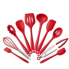Color Boxed Silicone Kitchen Utensils Set Of 10 Non-stick Pans Kitchen Tools Baking Utensils