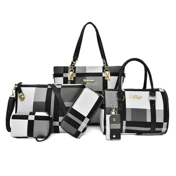 

MIWIND Women Crossbody Bags 2019 New PU Leather Bags Handbags 6-piece Set Functional Portable Large Capacity Wear-resistant
