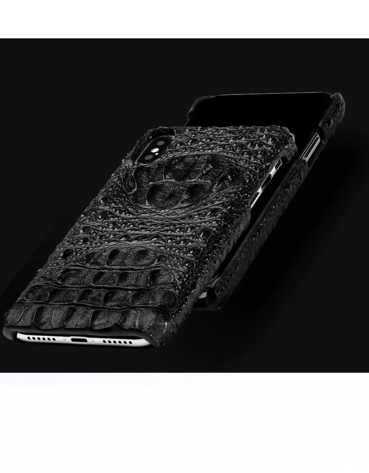 Роскошный чехол для телефона с крокодиловой текстурой для iPhone 6, 6s, 7, 8 Plus, 11 Pro, X, Xs, Max, чехол из настоящей воловьей кожи, задняя крышка для 6 p, 7 p, 8 p, чехол