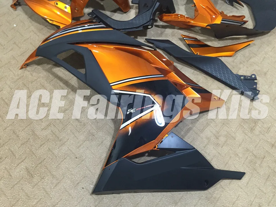 ABS обтекатель комплект подходит для Kawasaki Ninja300 EX300 300R 2013, 13, 14, 15, 16, 17, Обтекатели на заказ orange Прохладный