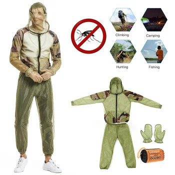 

3PCS/SET Outdoor Anti-mosquito Clothing Fishing Clothing Summer Sun T Shirt Breathable Anti-Mosquito Camping Fishing Shirt