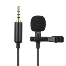 Петличный микрофон с зажимом 3,5 мм разъем мини проводной конденсаторный микрофон yaka mikrofonu для смартфонов ноутбуков micro cravate