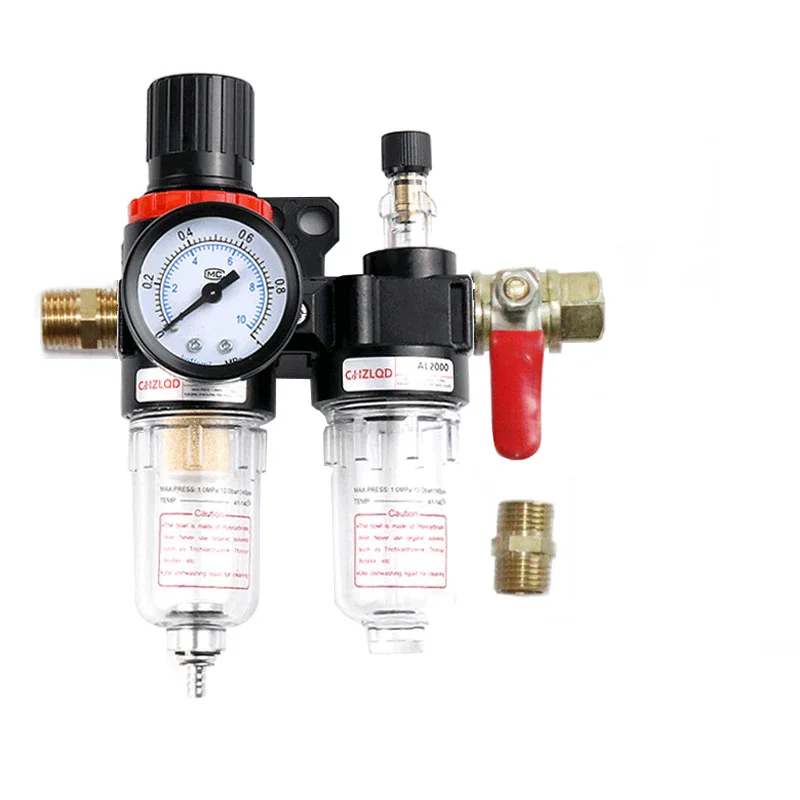 AFC2000 Oil Water Separator Regulator Trap Filter Airbrush Air Compressor Pressure Reducing Valve AFR2000+AL2000 G1/4 | Автомобили и