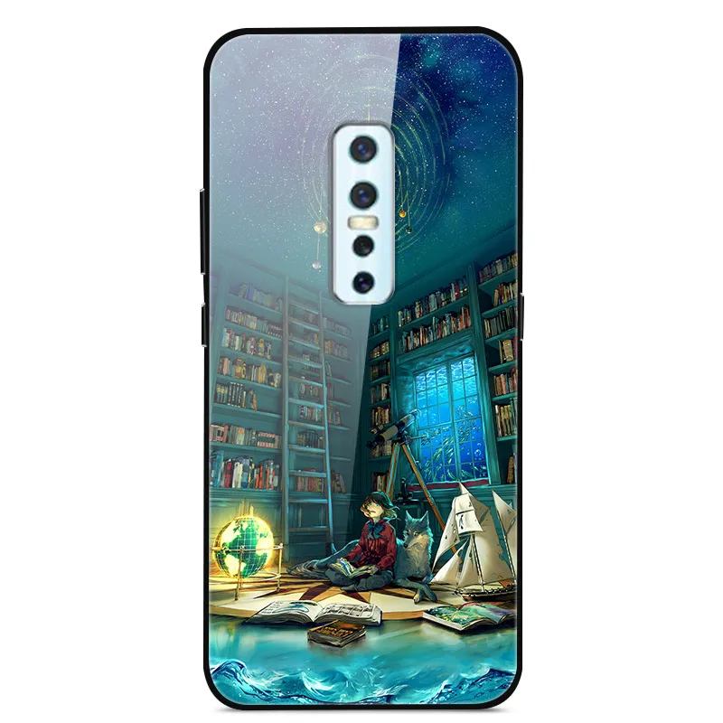Чехол для Vivo V17 Pro, жесткая стеклянная задняя крышка, чехол для телефона, чехол для Vivo V17 Pro, чехол, TPU бампер, закаленное стекло для Vivo V17 Pro V17Pro