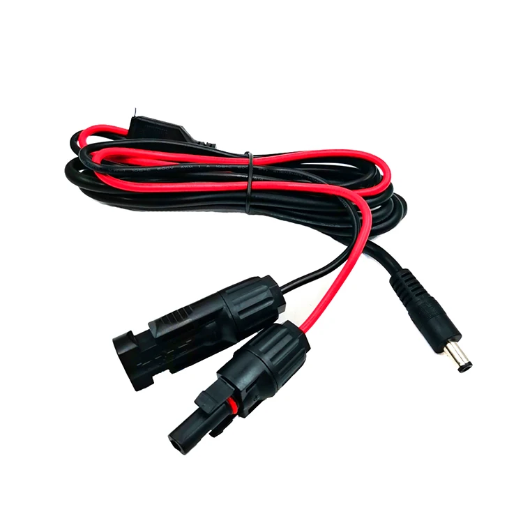 16AWG 2 м солнечная панель MC4 к DC разъем удлинитель с DC 5,5 мм x 2,1 мм для портативной резервного питания - Цвет: MC4 to DC5.52.1mm