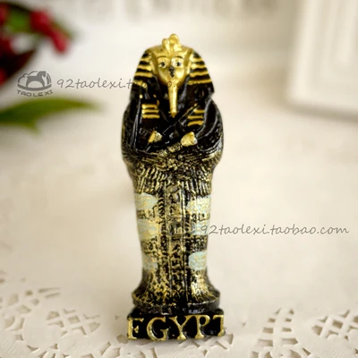 BABELEMI 3D смола Египетский магнит для холодильника дорожные сувениры Египетский Королевский Клеопатра магниты Фараона для холодильников домашний декор - Цвет: Зеленый