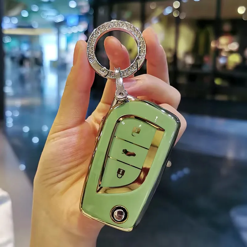 Copertura molle della cassa chiave dell'automobile di TPU delle automobili di Toyota per Toyota Prius Camry Corolla C-HR CHR RAV4 Prado 2018 accessori coperture portachiavi - H1dbca1320b9242a7add0f540950984feP