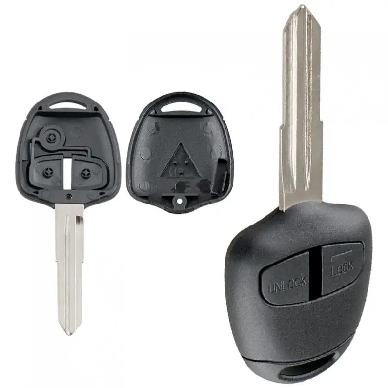 2 Buttons Car Remote Key Shell Case with MIT8 Blade Fit for Mitsubishi