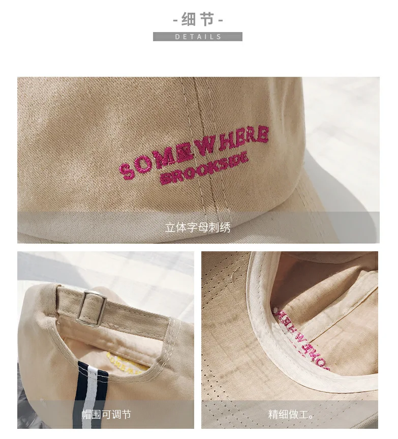 Укороченная бейсболка с вышитыми буквами, детская бейсболка на весну/лето в Корейском стиле, Мужская кепка для отдыха