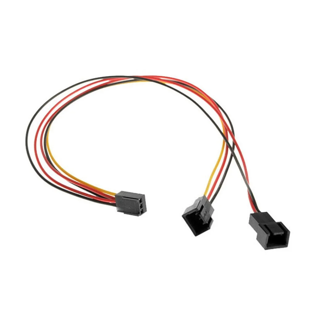 3pin женский 2x Мужской PC чехол вентилятор Y кабель питания сплиттера В комплект