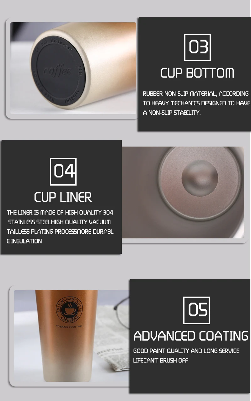 500ml Double Wall Stainless Steel Vacuum Flasks Thermo Cup Coffee Tea Milk Travel Mug Thermol Bottle Water Bottle Thermoses 500ml Double Wall Stainless Steel Vacuum Flasks Thermo Cup Coffee Tea Milk Travel Mug Thermol Bottle Water Bottle Thermoses