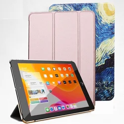 Étui à rabat à trois volets en cuir PU pour iPad 8e génération 10.2 pouces, couverture de 2020 pouces A2428 A2429, 10.2 