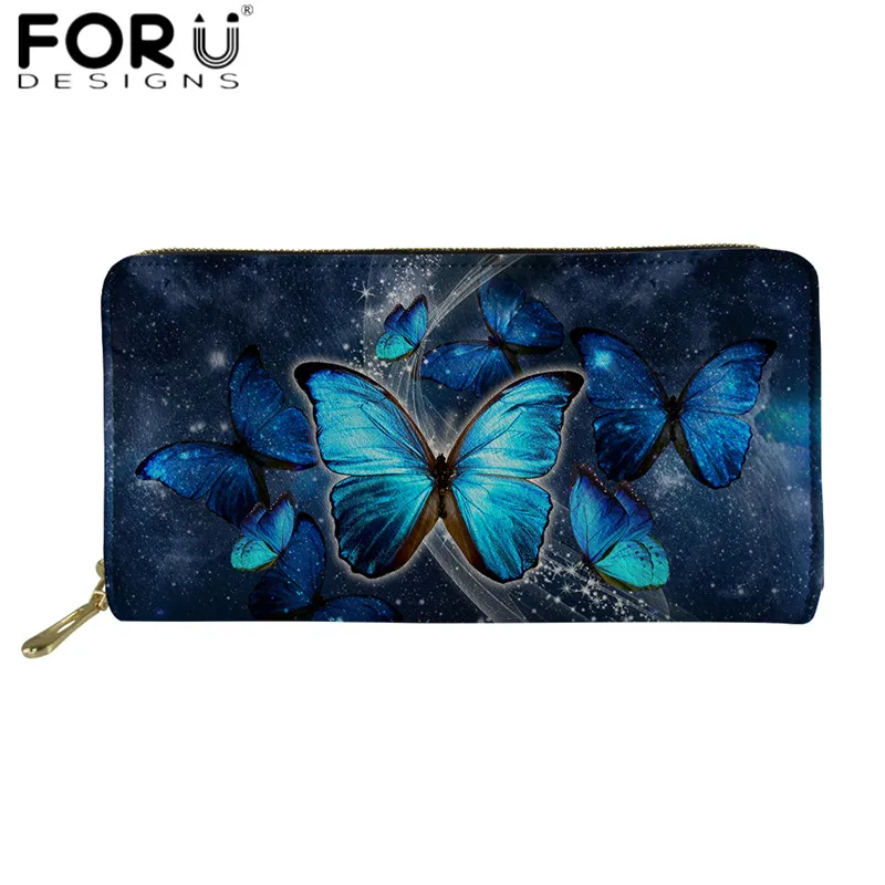 FORUDESIGNS 3D красивые женские кошельки с принтом в виде бутонов Длинные из