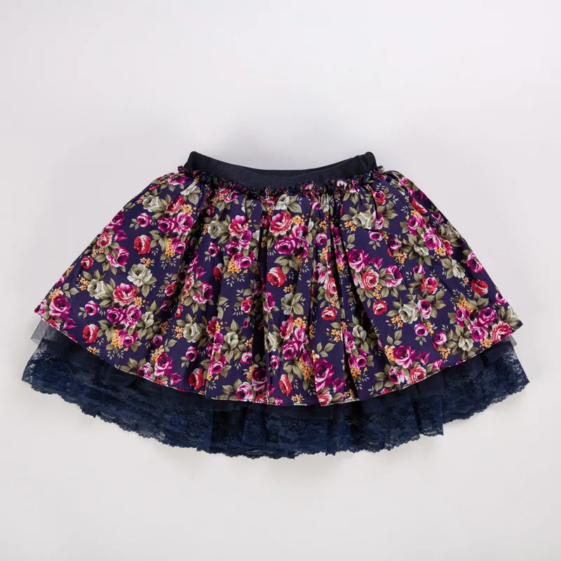 Flower Blue Anlencool/Высококачественная детская юбка для девочек; Персонализированная детская юбка; одежда; юбка для маленьких девочек; хорошая детская юбка - Цвет: Flower Blue