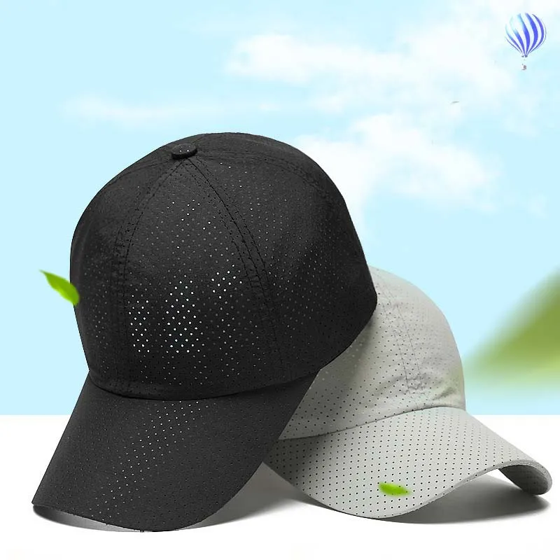 Ultra-slim Summer Caps Quick-Drying fabric Unisex Women Man Quick Dry Mesh Cap Running Hat Bone Breathable Hats