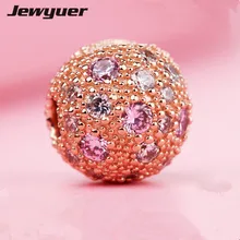 Розовое золото, космические звезды, зажимы, талисманы, подходят для стерлингового серебра 925 пробы, бусины, браслеты, сделай сам, для изготовления ювелирных изделий, Memnon KT080