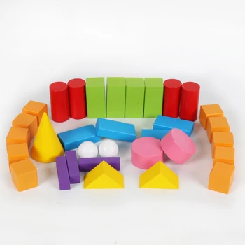 

Kids Toy Color Wooden Toys Geometry Montessori Materials Teaching Aids Children Math Building Blocks 3D Educational Toys