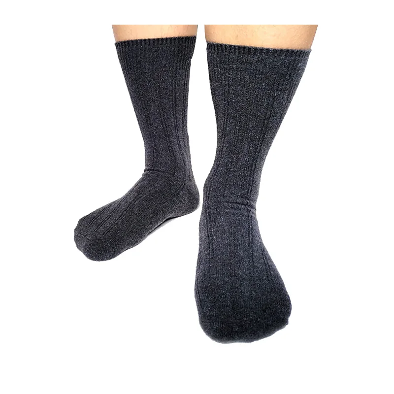 StripedMensWinterWarmDressSocksCottonHighQualityGrayBreathableDeodorantMaleSoft