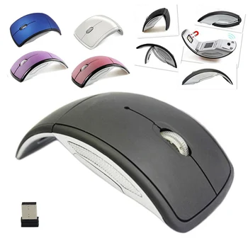 

Ultra Thin 2.4 GHz Foldable Wireless Bluetooth Non-Slip Ergonomic Mouse Mice with Mini USB Receiver for PC Laptop Notebook Table