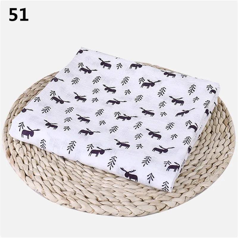 baby blanket 51 Большой 120*120 см размер осотп Сертифицированные органический хлопок муслин пеленание ребенка Детские ванны для предотвращения загрязнения - Цвет: baby blanket 51