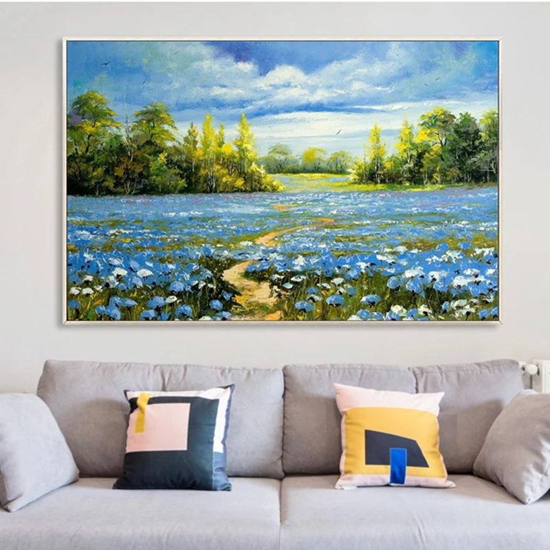 

100% Hand Painted Abstract scenery Art Oil Painting On Canvas Wall Art Frameless Picture Decoration For Live Room Home Deco Gift