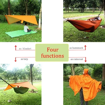 

Multifunctional Outdoor Rain Backpack Waterproof Tarp Ground Shelter Sunshade Moisture Barrier Picnic Camping Blanket Mat