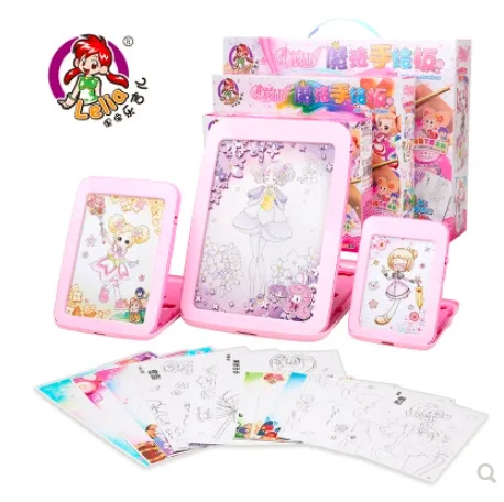 

Toys A036 Small Fairy Creative DIY Drawing Board Graphics Tablet Children Drawing Set