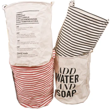 

Cotton and linen cartoon laundry basket toy clothes storage bag Household foldable laundry basket children toys storage basket