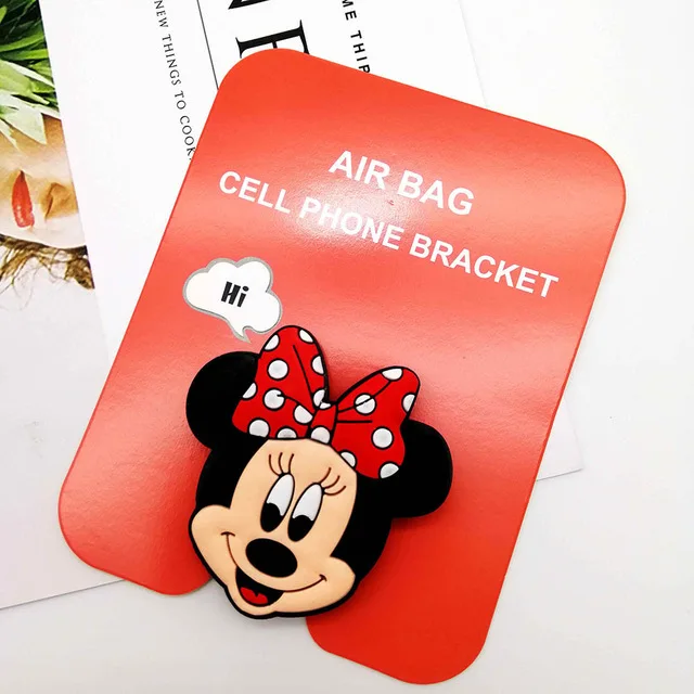 minnie Wholesale Socket Universal Mobile Phone Stretch Bracket Cartoon Air Bag Phone Expanding Phone Stand Finger Car Phone Holder - Цвет: minnie
