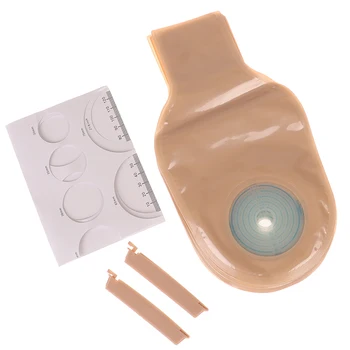 

10 PCS Beige Cover Urine bag One-piece System Ostomy Bag Drainable Colostomy Bag Pouch Ostomy Stoma 60mm Cut Size