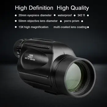 

High Power 13x50 Monocular Telescope HD Coated Waterproof Telescope Bird Watching Hiking Monocular