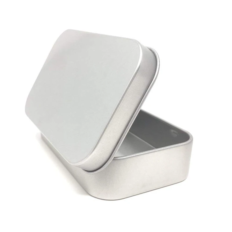 

8-Pack Hinged Tin Box Containers With Solid Hinged Top,Use for First Aid Kit,Survival Kits,Storage,Herbs,Pills,Crafts and More.