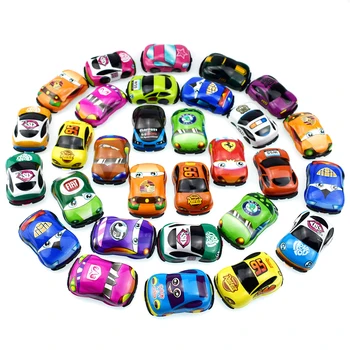 20pcs/lot Cartoon Toys Cute Plastic Pull Back Cars Plane Toy Cars for Child Mini Car Model Funny Kids Toys for Boys Girls GYH 1
