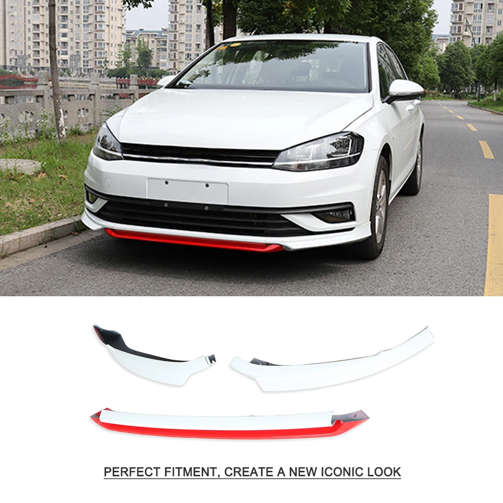 Передний бампер для губ разветвитель спойлер для VW Volkswagen Golf 7,5 Стандартный 4-дверный PP Черные, белые, красные