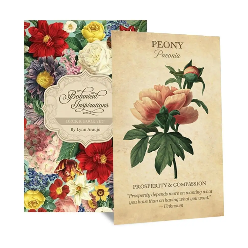 

45Sheets Botanical Inspiration Oracle Cards Family Holiday Party Playing Cards English Tarot Game Cards Board Games Set